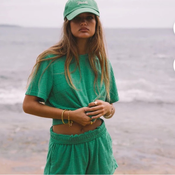 NWT Araminta James Rattan Terry Set Tropical green - Picture 6 of 12